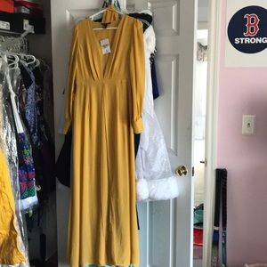 Yellow long sleeve dress
